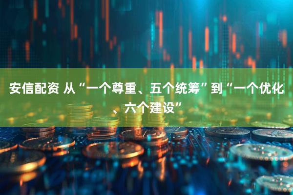 安信配资 从“一个尊重、五个统筹”到“一个优化、六个建设”