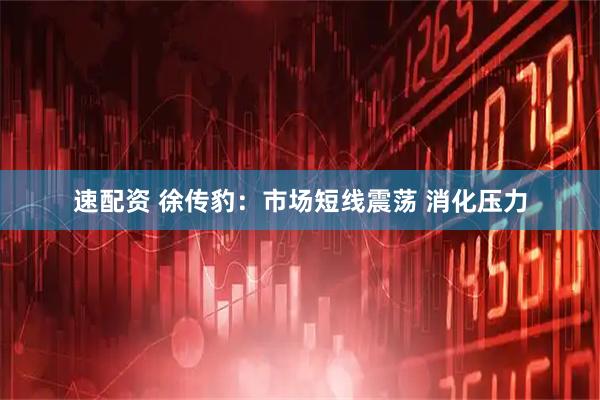 速配资 徐传豹：市场短线震荡 消化压力